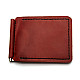 Червоний шкіряний зажим для грошей з чорною ниткою Gofin SKG-10016