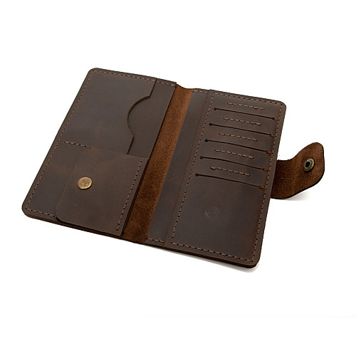 Чоловіче шкіряне коричневе портмоне Gofin SKG-10018