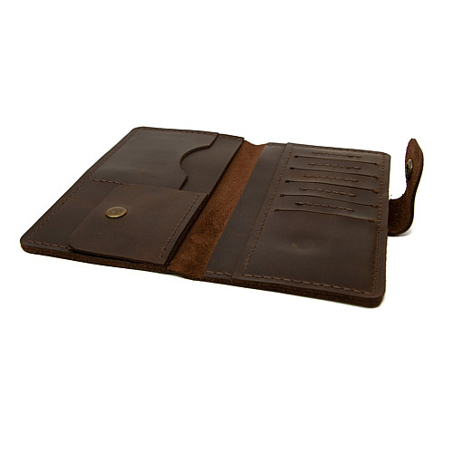 Чоловіче шкіряне коричневе портмоне Gofin SKG-10018