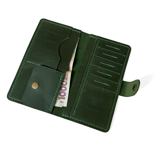 Чоловіче шкіряне зелене портмоне Gofin SKG-10019