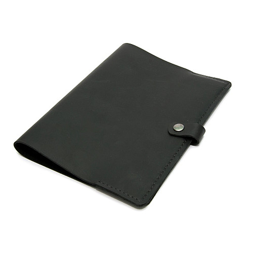 Кожаная обложка на блокнот А5 черная Gofin SKG-10020