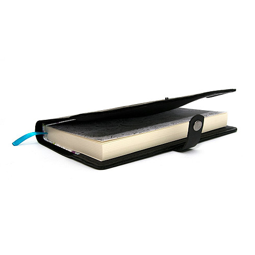 Кожаная обложка на блокнот А5 черная Gofin SKG-10020