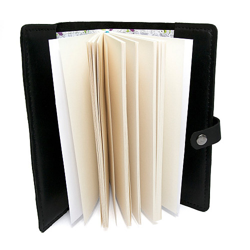 Кожаная обложка на блокнот А5 черная Gofin SKG-10020