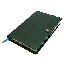 Кожаная обложка на блокнот А5 зеленая Gofin SKG-10022