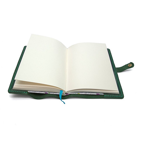 Кожаная обложка на блокнот А5 зеленая Gofin SKG-10022