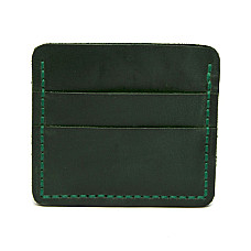 Шкіряне зелене портмоне-кард кейс Gofin SKG-10025