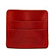 Шкіряне червоне портмоне-кард кейс Gofin SKG-10026