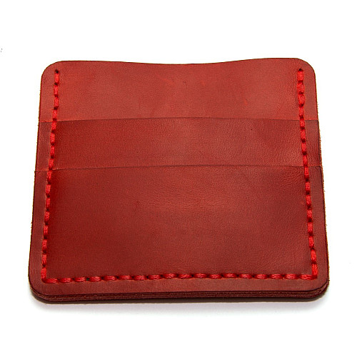 Шкіряне червоне портмоне-кард кейс Gofin SKG-10026