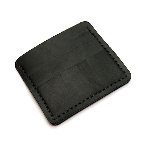 Шкіряне чорне портмоне-кард кейс Gofin SKG-10027