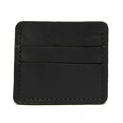 Шкіряне чорне портмоне-кард кейс Gofin SKG-10027