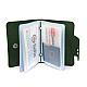 Шкіряна зелена візитниця книжечка на кнопку Gofin SKG-10028