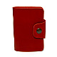 Кожаная красная визитница книжка на кнопку Gofin SKG-10030