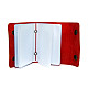 Кожаная красная визитница книжка на две кнопи Gofin SKG-10033