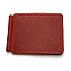 Красный кожаный зажым для денег с магнитом Gofin SKG-10038