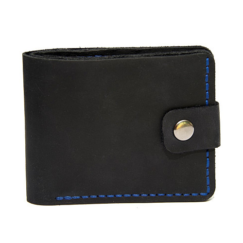 Темно-синий кожаный мужской кошелек Gofin SKG-10040