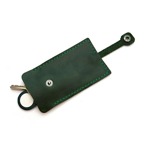 Зеленая кожаная ключница Gofin SKG-10043