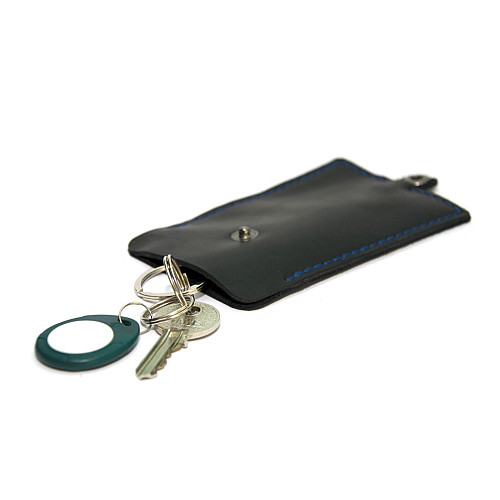 Темно-синяя кожаная ключница Gofin SKG-10044