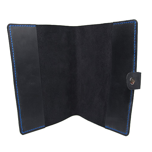 Кожаная обложка на блокнот А5 темно-синяя Gofin SKG-10047