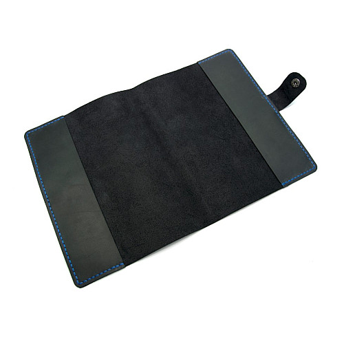 Кожаная обложка на блокнот А5 темно-синяя Gofin SKG-10047