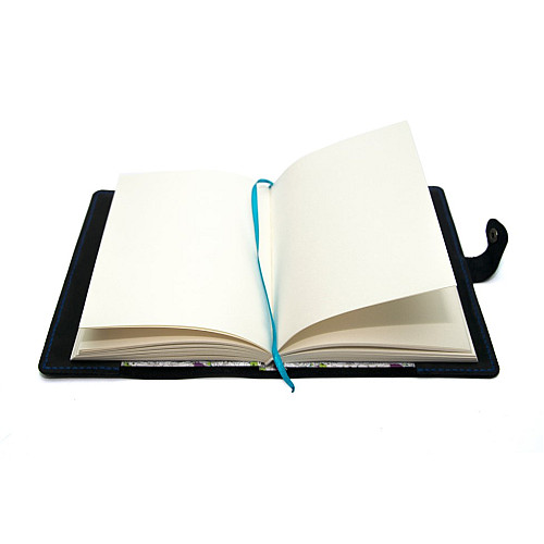 Кожаная обложка на блокнот А5 темно-синяя Gofin SKG-10047