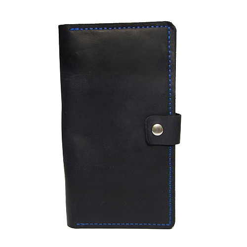 Чоловічий шкіряний тревел-кейс Gofin темно-синій SKG-10048