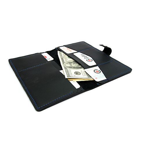 Чоловічий шкіряний тревел-кейс Gofin темно-синій SKG-10048