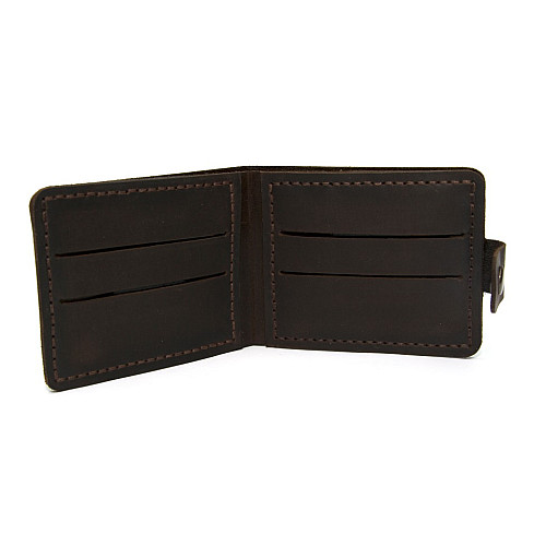 Темно-коричневий шкіряний чоловічий гаманець Gofin SKG-10050