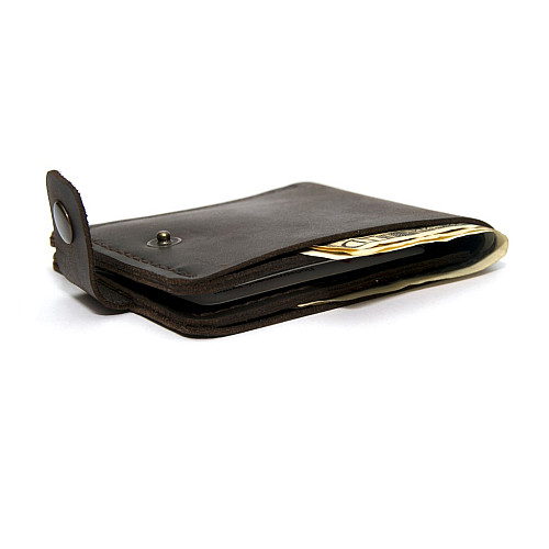 Темно-коричневий шкіряний чоловічий гаманець Gofin SKG-10050