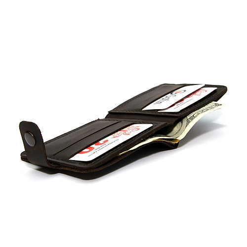 Темно-коричневий шкіряний чоловічий гаманець Gofin SKG-10050