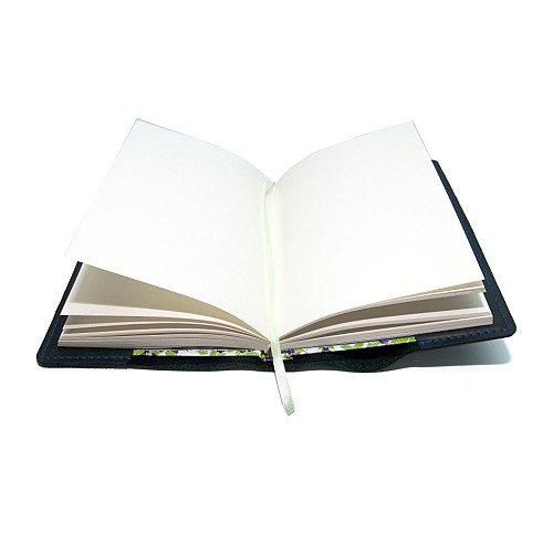 Кожаная обложка Gofin на блокнот А5 темно-синяя без застежки SKG-10051