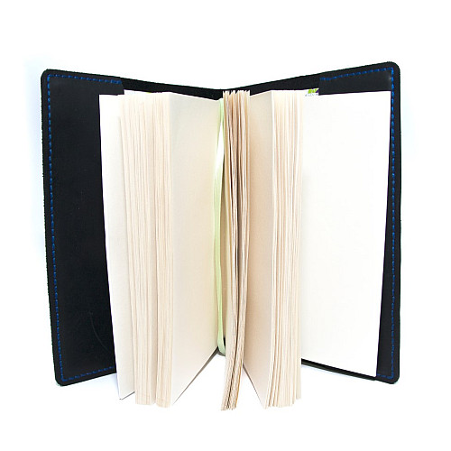 Кожаная обложка Gofin на блокнот А5 темно-синяя без застежки SKG-10051