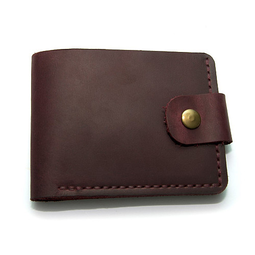 Бордовий шкіряний чоловічий гаманець Gofin SKG-10053