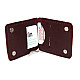Шкіряний зажим для грошей Gofin ручної роботи бордовий на магніт SKG-10055