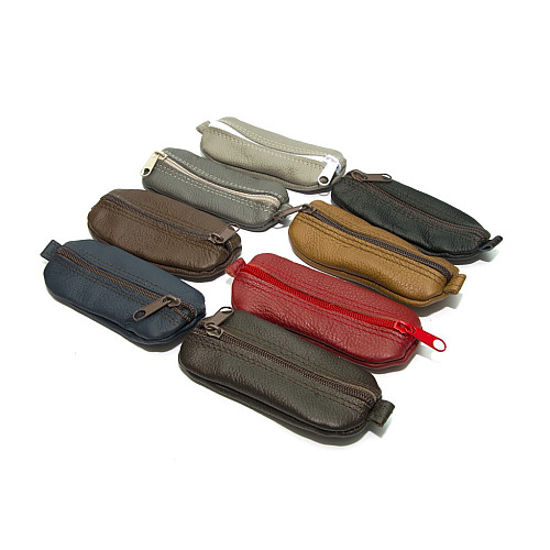 Темно-коричневая кожаная ключница на замок Gofin SKG-10063