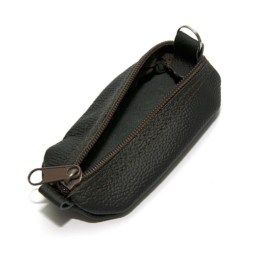 Темно-коричневая кожаная ключница на замок Gofin SKG-10063