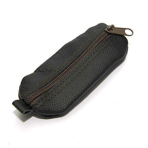 Темно-коричневая кожаная ключница на замок Gofin SKG-10063