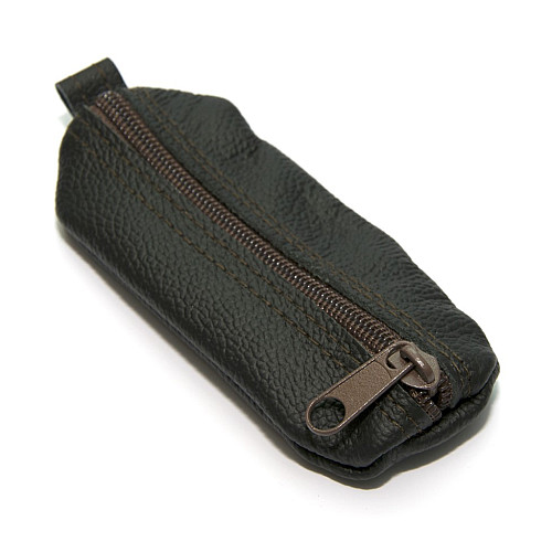 Темно-коричневая кожаная ключница на замок Gofin SKG-10063