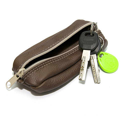 Ключниця Gofin на замок шкіряна коричнева SKG-10074