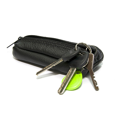 Ключница Gofin на замок кожаная черная SKG-10076