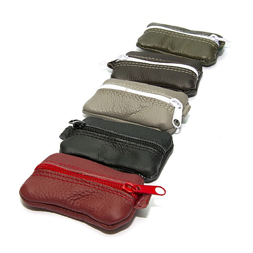 Светло коричневая кожаная мини ключница Gofin на замок SKG-10089