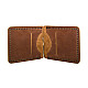 Кожаный зажим для денег Gofin ручной работы светло-коричневый SKG-10086