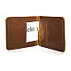 Кожаный зажим для денег Gofin ручной работы светло-коричневый SKG-10086