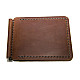 Кожаный зажим для денег Gofin ручной работы светло-коричневый SKG-10086