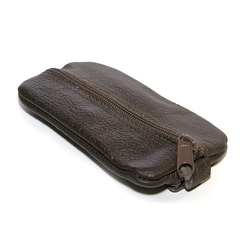 Темно-коричнева шкіряна ключниця-гаманець Gofin на два відділення SKG-10090