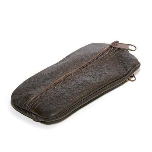 Темно-коричнева шкіряна ключниця-гаманець Gofin на два відділення SKG-10090