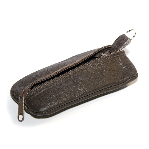 Темно-коричнева шкіряна ключниця-гаманець Gofin на два відділення SKG-10090