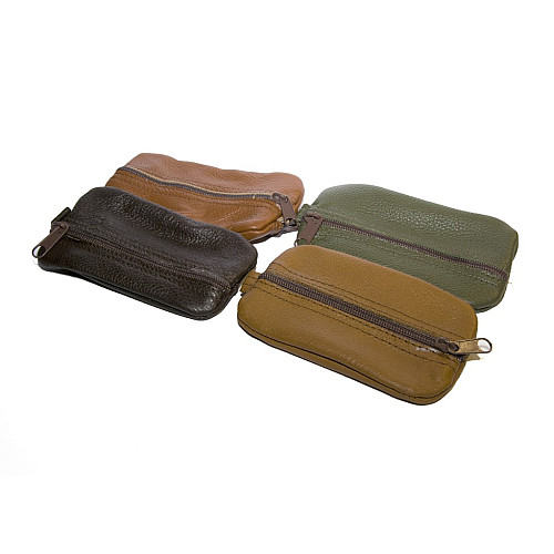 Светло-коричневая кожаная ключница-кошелек Gofin на два отделения SKG-10092