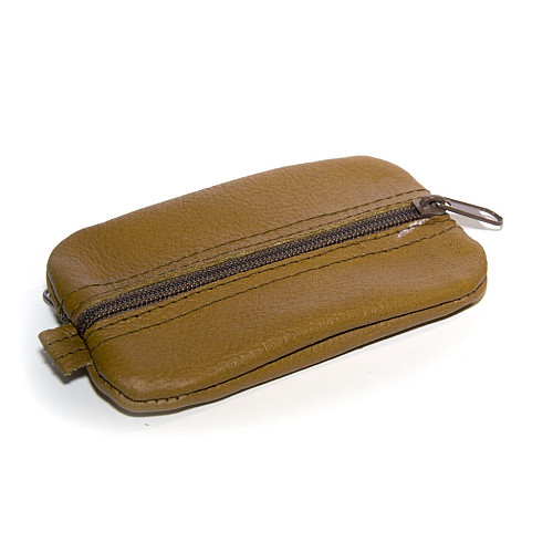 Светло-коричневая кожаная ключница-кошелек Gofin на два отделения SKG-10092