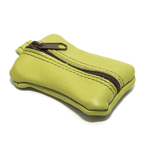 Оливковая кожаная мини ключница Gofin на замок SKG-10102