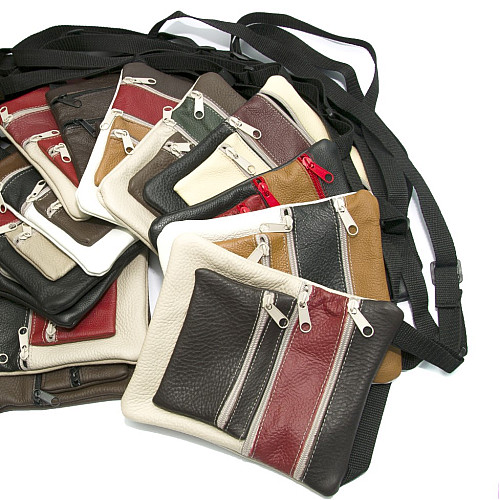 Кожаная сумочка Gofin на плечо асорти 19х17 см SMK-20009